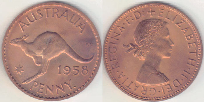 1958 Y. Australia Penny (Proof) A001428